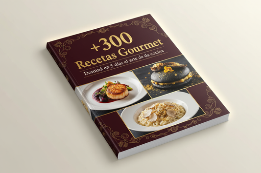 Mockup libro +300 Recetas Gourmet