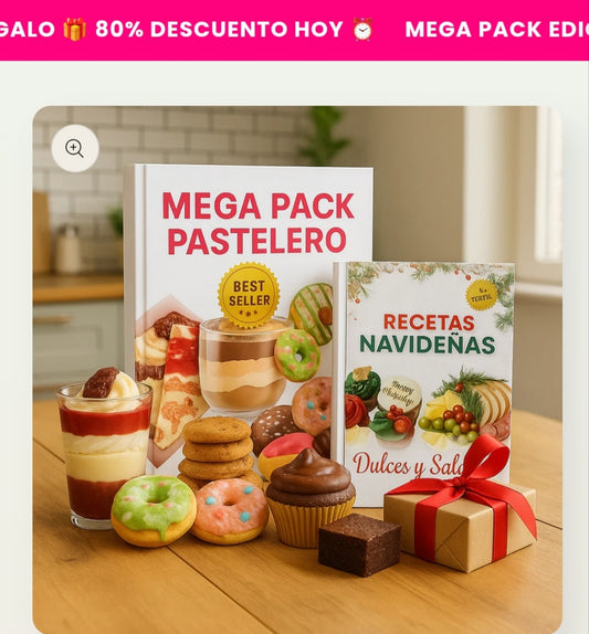 🧁MEGA PACK PASTELERO+11 Bonos+ 150 recetas🍰🥮